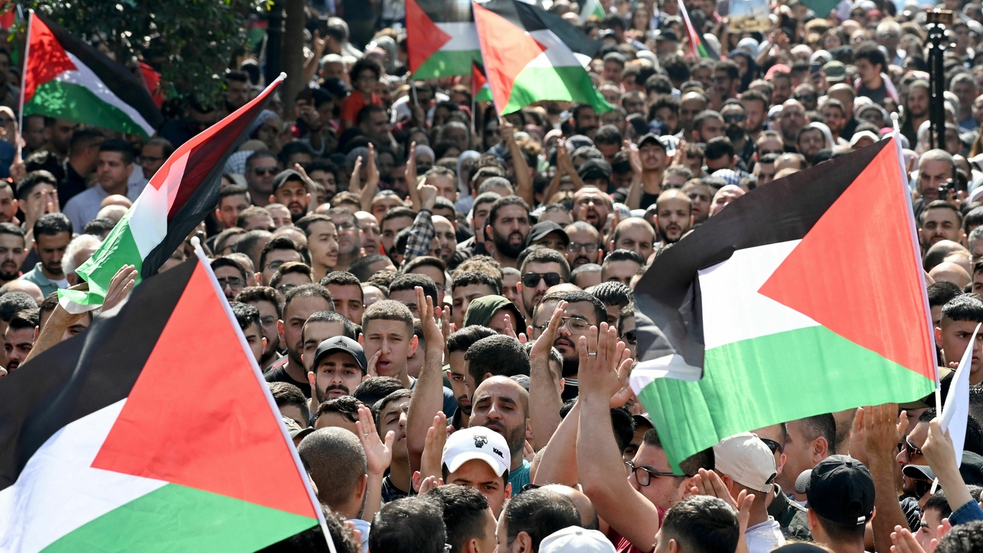 Protests erupt for Palestinians from Amman to D.C. following the Gaza hospital blast