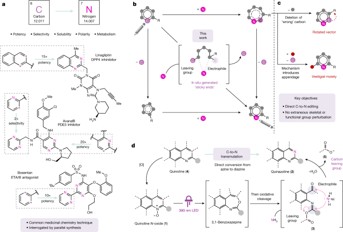 Azaarenes are carbon-to-nitrogen transmutations