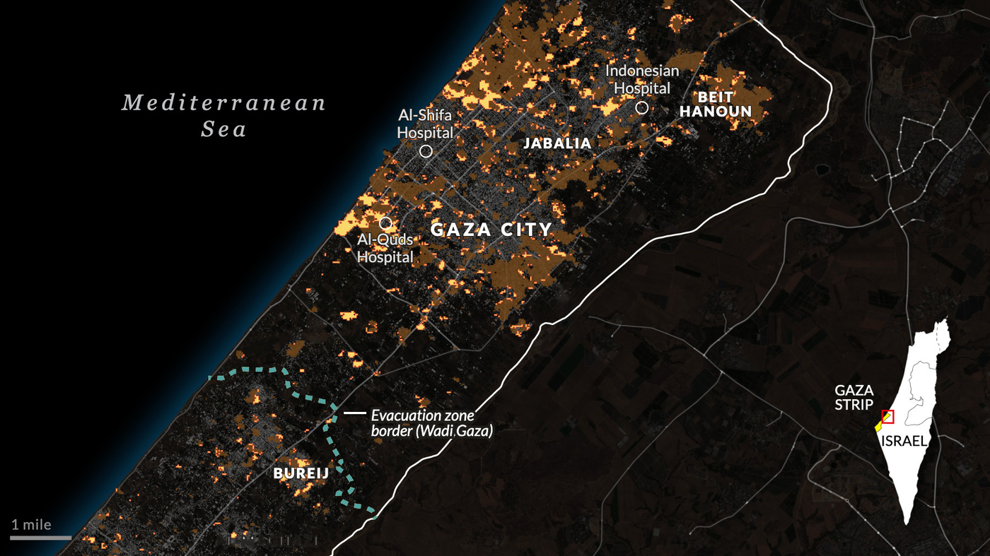 Fears for hospitals are raised by fighting in Gaza City