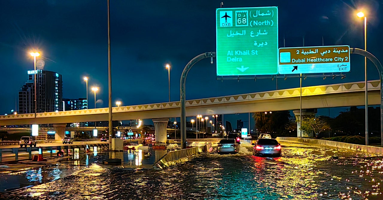 The storm dumped the most rain in the world in the United Arab Emirates